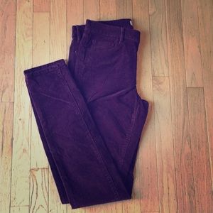 Loft burgundy corduroy pants